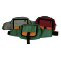 600D Polyester Fanny Pack w/ Front Flap Locking Strap Closure
